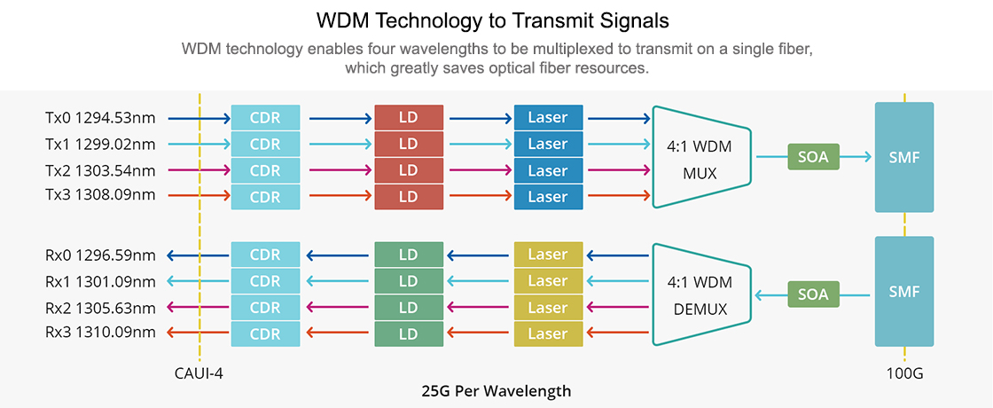 Wavelength Division Multiplexing (WDM)